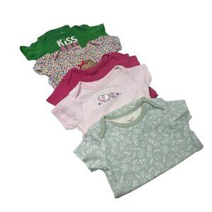 Baby‎ Girls - 6 Bodysuits - Two Size 6-9 Month, Three Size 6-12 Month